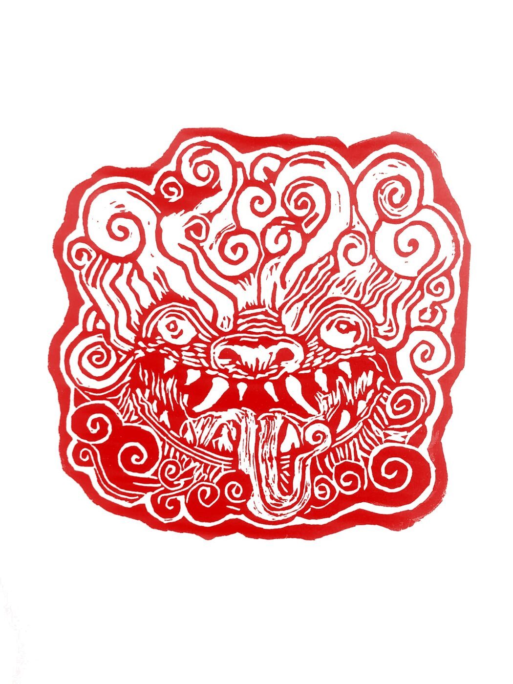 León chino (versión roja)