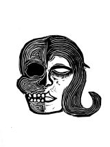 Mujer calavera / Negro