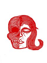Mujer calavera / Rojo